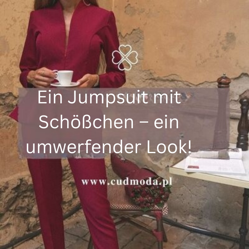 Jumpsuit-Liebe in Burgunderrot