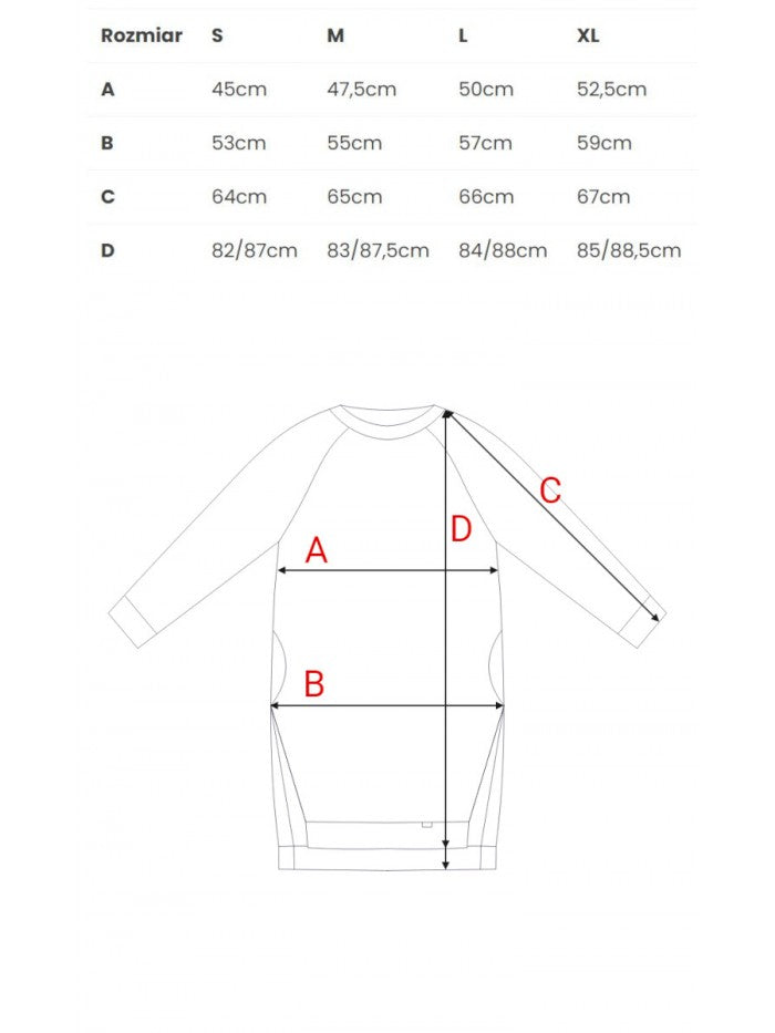 BeWear Sweatshirt - Tunika mit Seitenschlitzen - Military-Green, S