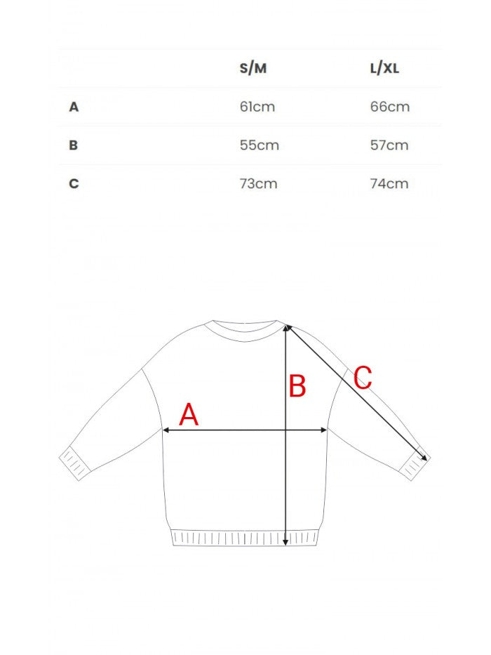BeWear Bedrucktes Stricksweatshirt - Modell 1, S/M