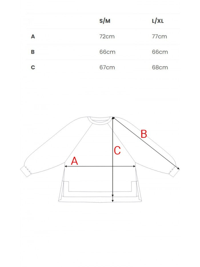 BeWear Oversize-Sweatshirt mit Schlitzen - Dunkle Schokolade, S/M