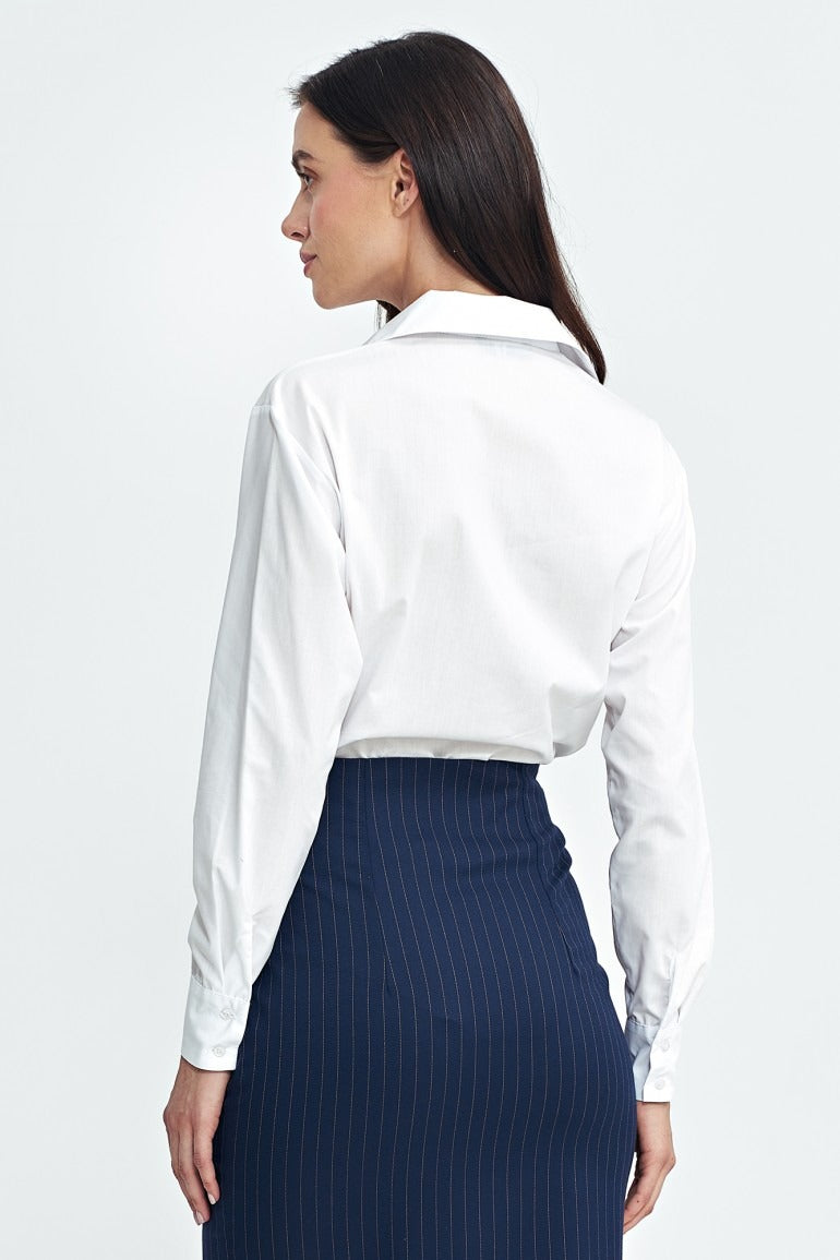 Bodyshirt mit Kragen - weiß