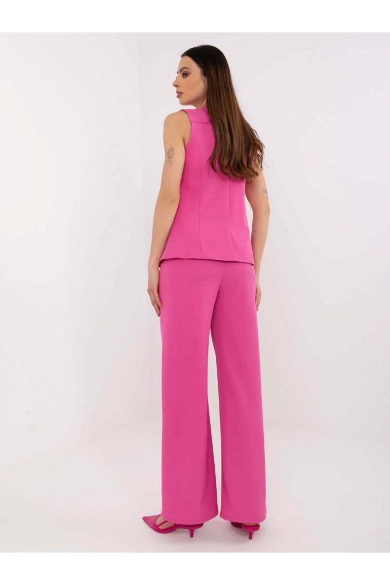 Elegantes Set mit Weste und Hose - fuchsia