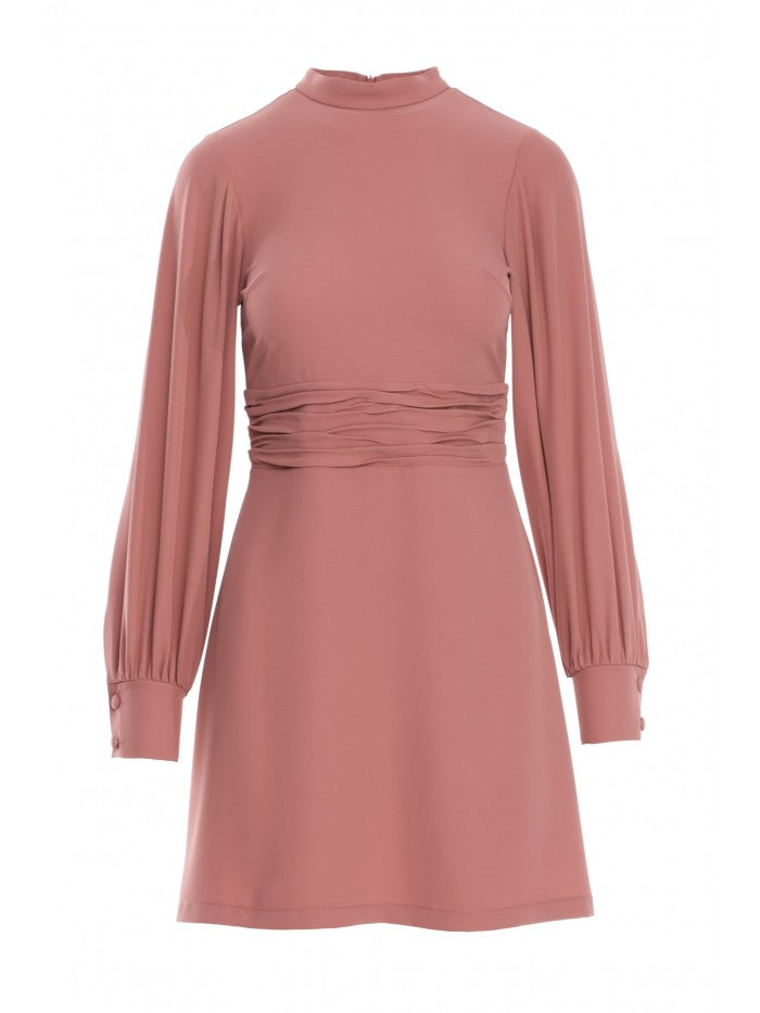 makover Kleid mit Rüschengürtel - Rosa, S