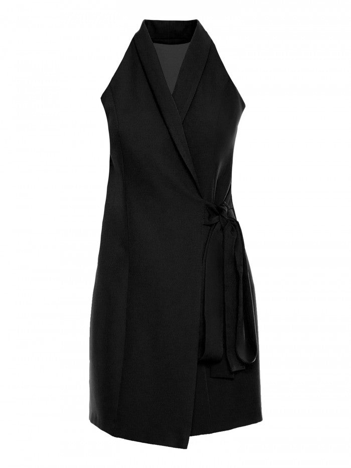 MOE ärmelloses Blazerkleid - Schwarz, S
