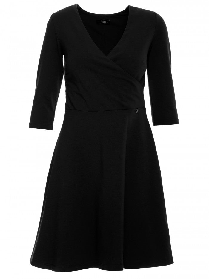 MOE Kleid mit Faltenoberteil - Schwarz, S