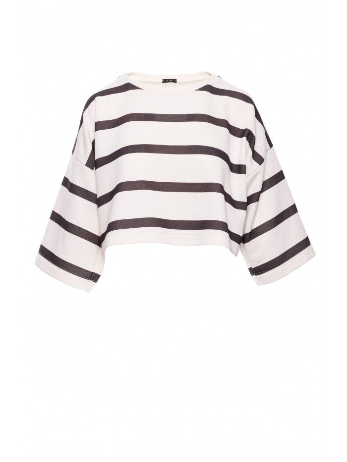 MOE Bedrucktes kurzes Sweatshirt - Modell 1, S/M