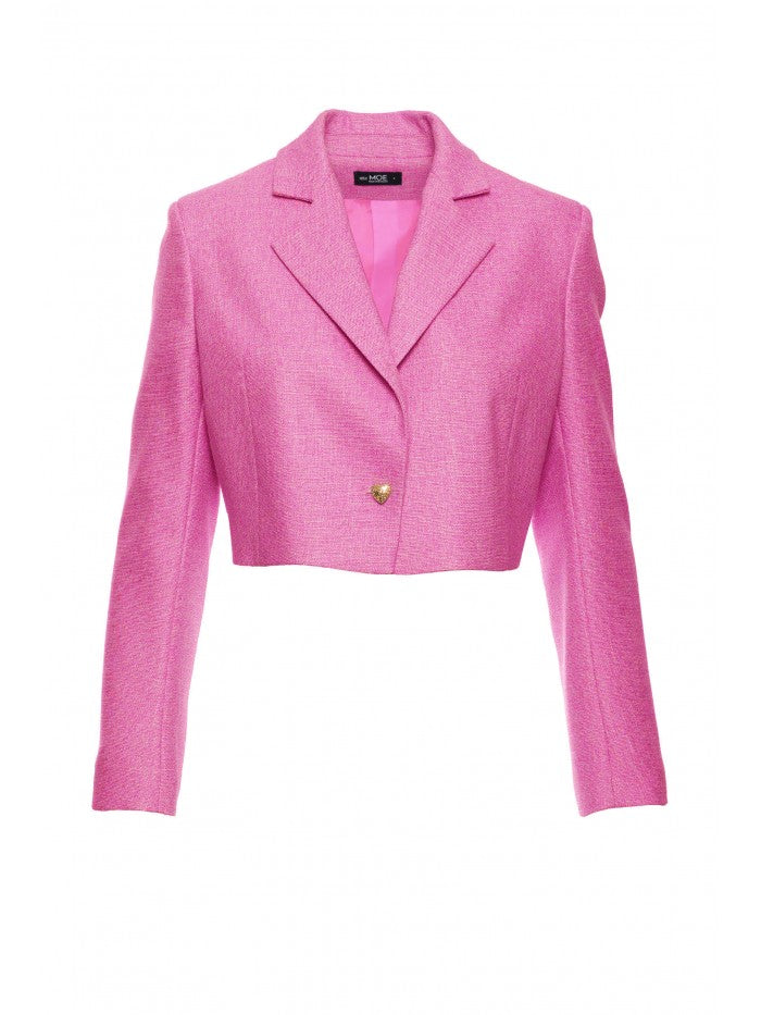 MOE Fuchsia Kurze Jacke, S