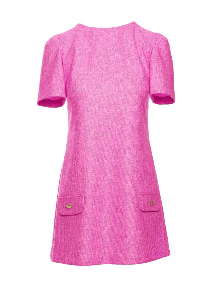 MOE Mini Trapezkleid - Fuchsia, S